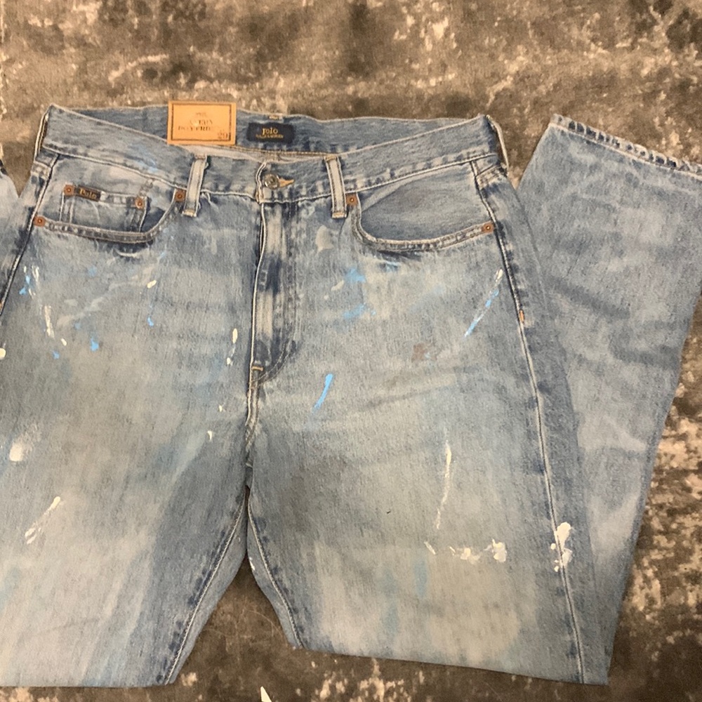 Polo by Ralph Lauren splatter paint jeans
